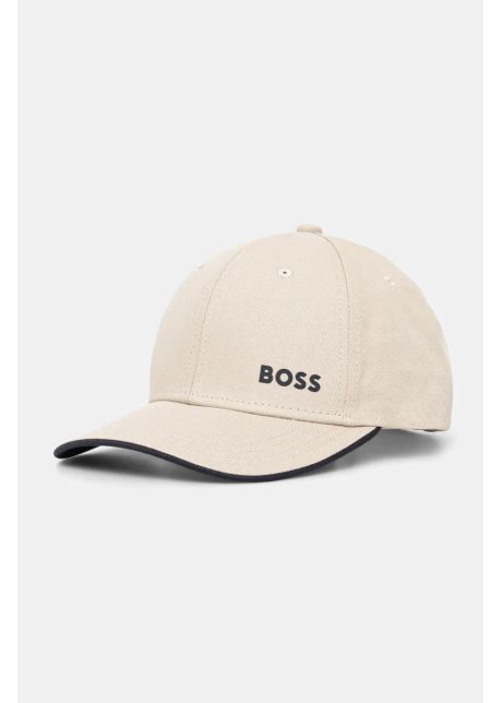 Boss green apc de baseball din bumbac culoarea bej cu imprimeu 50519219