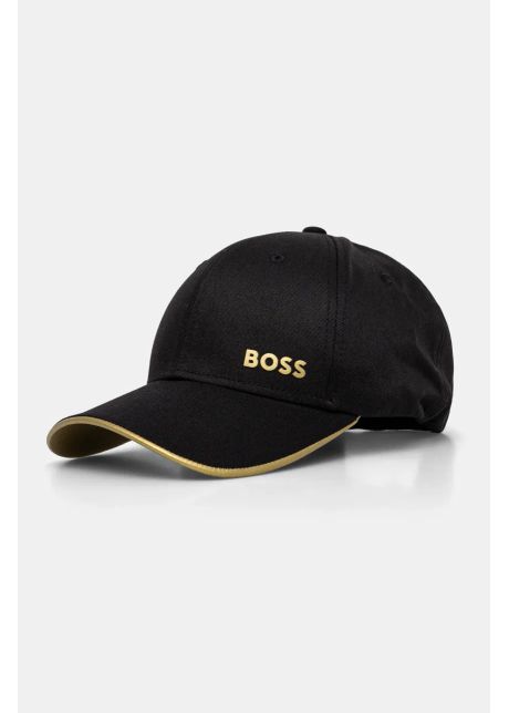 Boss green apc de baseball din bumbac culoarea negru cu imprimeu 50519219
