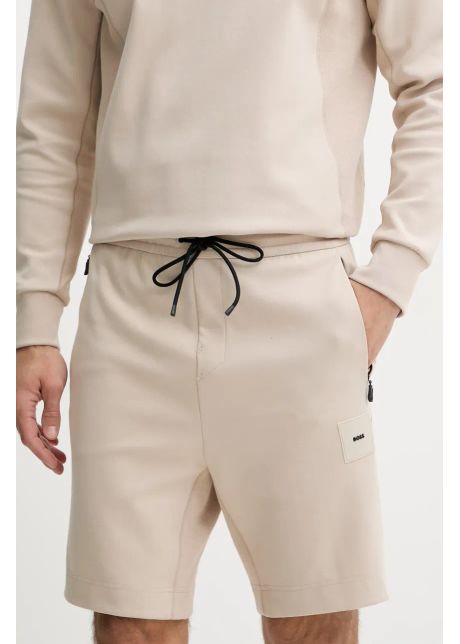 Boss green pantaloni scurti barbati culoarea bej 50537199