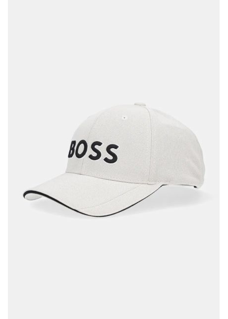 Boss green sapca culoarea bej cu imprimeu 50519247