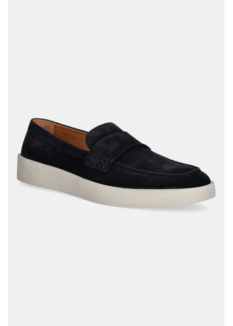 Boss mocasini din piele intoarsa clay barbati culoarea albastru marin 50536159