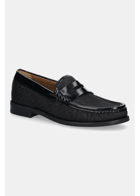 Boss mocasini lycia femei culoarea negru cu toc plat 50536338
