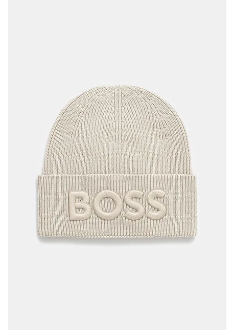 Boss orange caciula de lana culoarea bej de lana 50522449