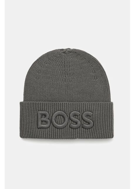 Boss orange caciula de lana culoarea gri de lana 50522449