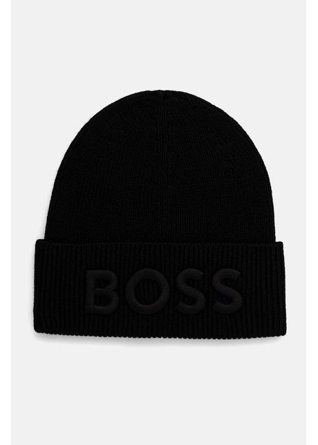 Boss orange caciula de lana culoarea negru de lana 50522449