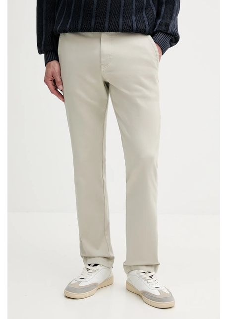 Boss orange pantaloni culoarea bej drept 50542986