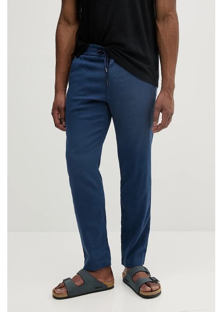 Boss orange pantaloni din in barbati drept 50536881