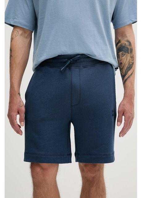 Boss orange pantaloni scurti din bumbac culoarea turcoaz melanj