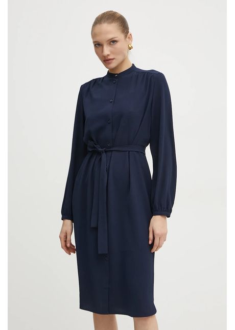 Boss orange rochie culoarea bleumarin mini dreapt 50519467