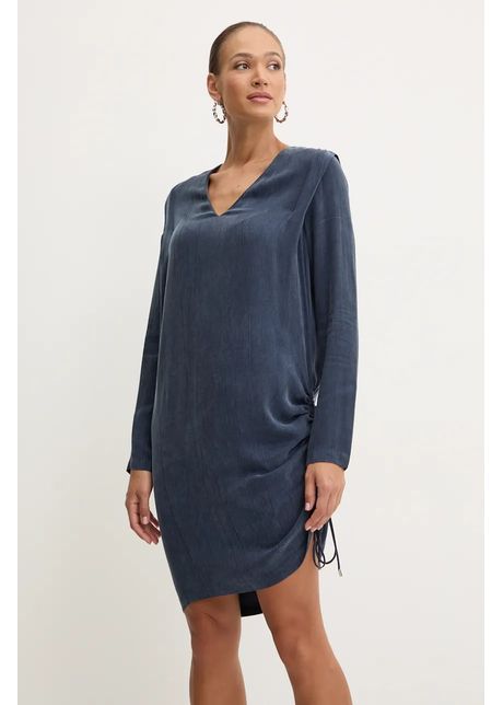 Boss orange rochie culoarea bleumarin mini dreapt 50524225