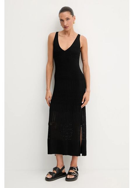 Boss orange rochie culoarea negru maxi mulat 50535506