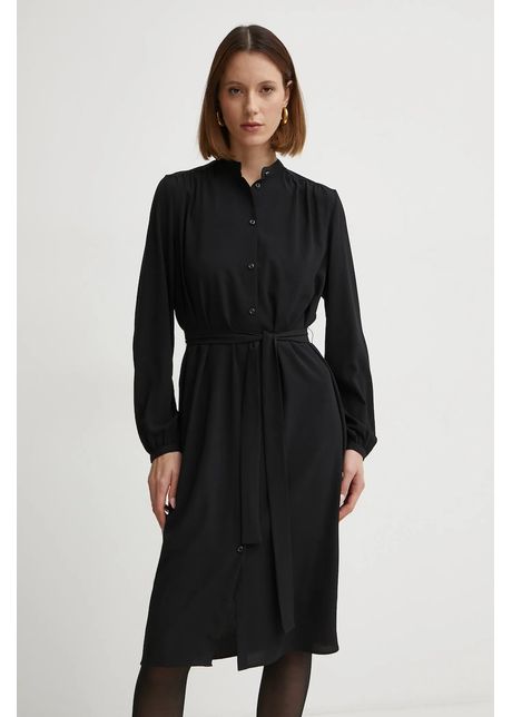 Boss orange rochie culoarea negru mini dreapt 50519467