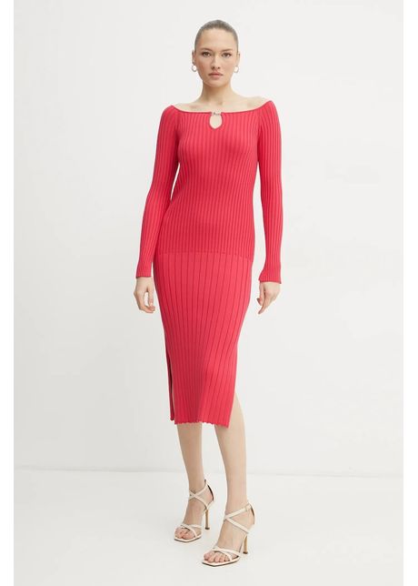 Boss orange rochie culoarea roz mini mulat 50531453