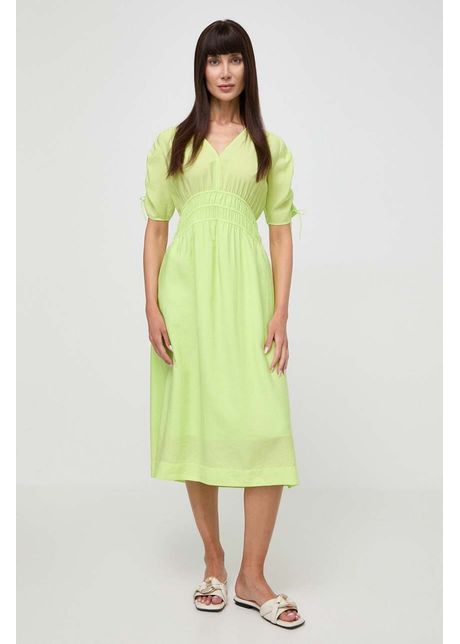 Boss orange rochie culoarea verde midi evazat 50511805