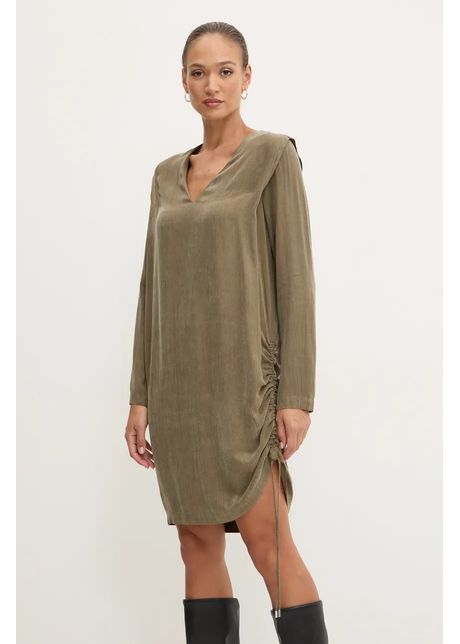 Boss orange rochie culoarea verde mini dreapt 50524225