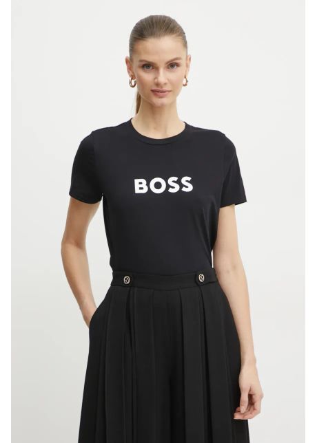 Boss orange tricou din bumbac boss orange femei culoarea negru 50501139