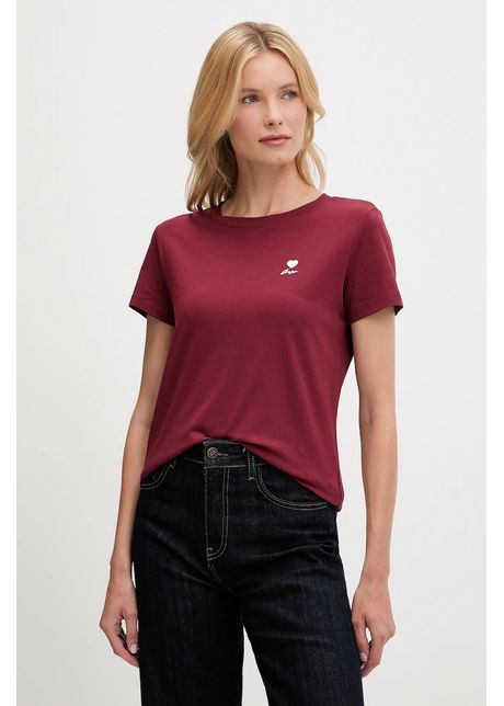 Boss orange tricou din bumbac culoarea bordo 50545288
