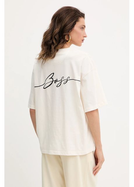 Boss orange tricou din bumbac femei culoarea alb 50540441