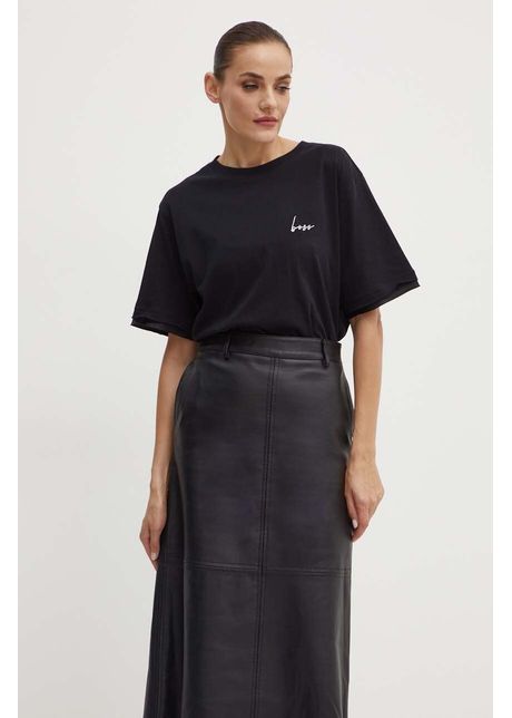 Boss orange tricou din bumbac femei culoarea negru 50520820