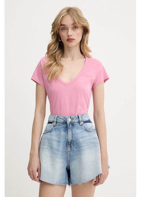 Boss orange tricou din bumbac femei culoarea violet 50540432