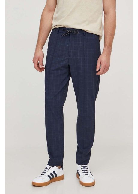 Boss pantaloni b rba i culoarea bleumarin cu fason chinos 50509888