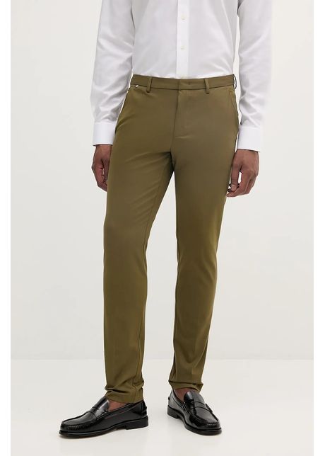 Boss pantaloni barbati culoarea verde cu fason chinos 50487754