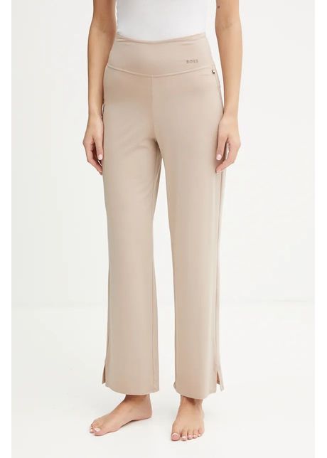 Boss pantaloni de lounge culoarea bej neted 50527249
