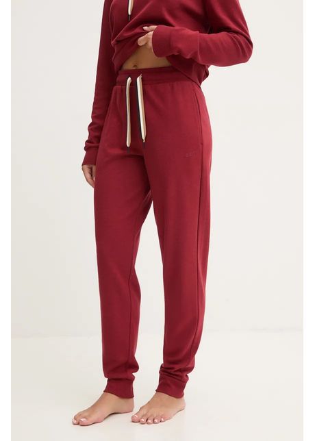 Boss pantaloni de trening culoarea bordo neted 50524759
