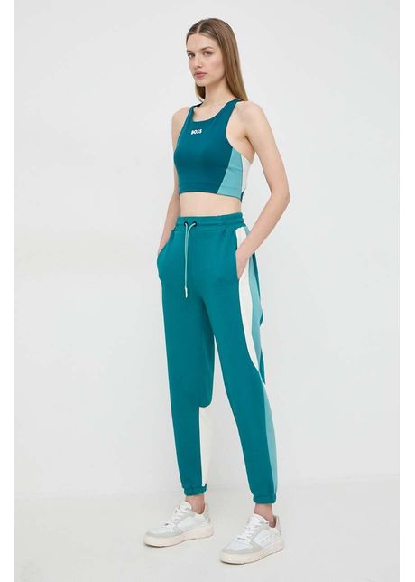 Boss pantaloni de trening culoarea turcoaz cu model 50517918