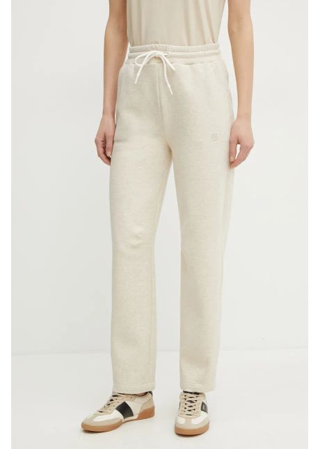 Boss pantaloni de trening femei culoarea bej melanj 50537486