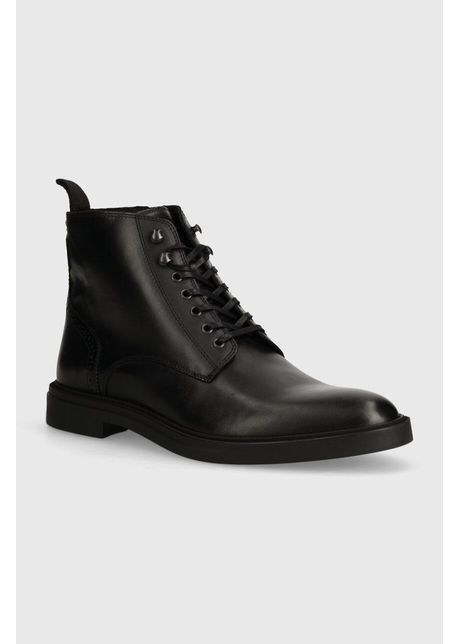 Boss pantofi inalti de piele calev barbati culoarea negru 50523023