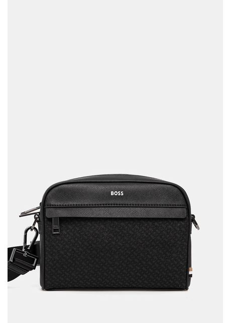 BOSS poșetă de piele culoarea negru, 50548202