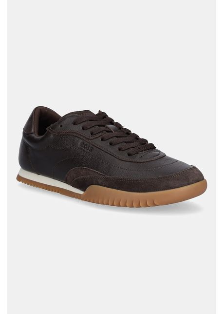 BOSS sneakers din piele Careton culoarea maro, 50552888