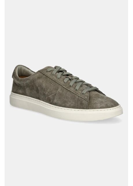 Boss sneakers din piele intoars kieran barbati culoarea verde 50541868