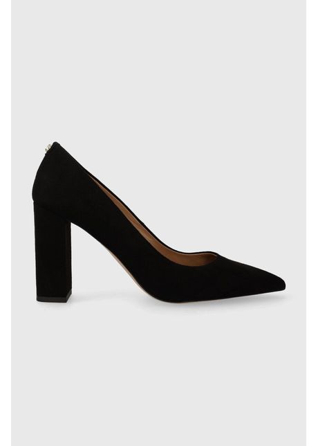 Boss tocuri din piele intoarsa janet pump 90 culoarea negru cu toc drept 50503640