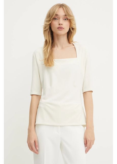 BOSS tricou culoarea bej, 50541894