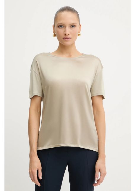 Boss tricou din amestec de m tase culoarea bej 50457656