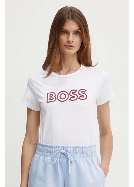 Boss tricou din bumbac femei culoarea alb 50522209