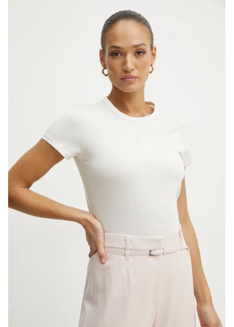 Boss tricou din bumbac femei culoarea alb 50534800