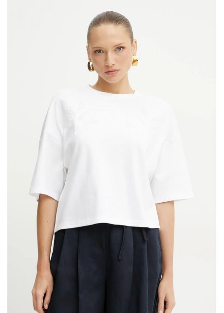 Boss tricou din bumbac femei culoarea alb 50541328