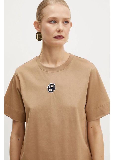 Boss tricou din bumbac femei culoarea bej 50526205
