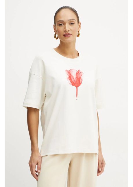 Boss tricou din bumbac femei culoarea bej 50532093