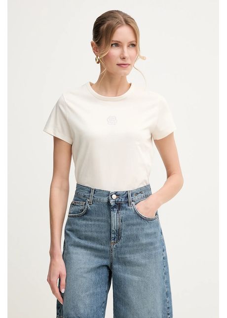 Boss tricou din bumbac femei culoarea bej 50537598