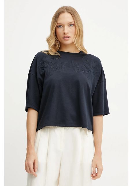 Boss tricou din bumbac femei culoarea bleumarin 50541328