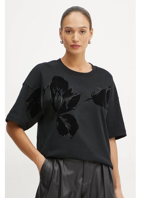 Boss tricou din bumbac femei culoarea negru 50532093