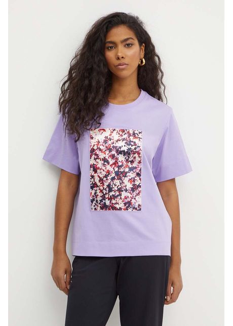 Boss tricou din bumbac femei culoarea violet 50521931