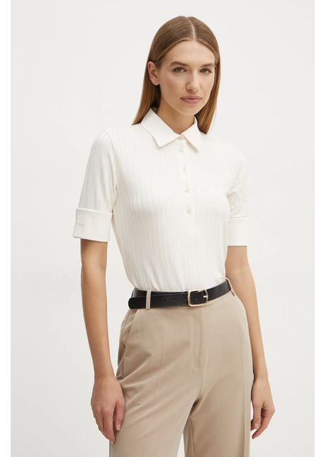 BOSS tricou polo femei, culoarea bej, 50532051
