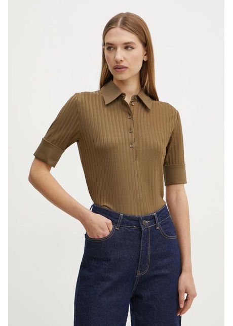 Boss tricou polo femei culoarea verde 50532051