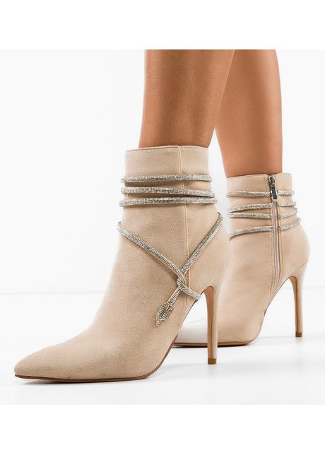 Botine dama accesor bej