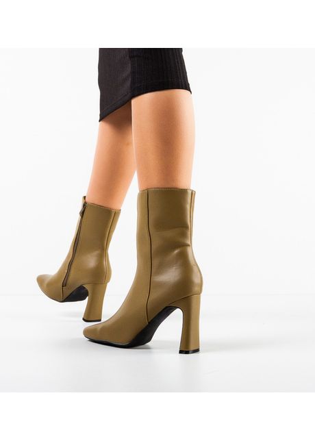 Botine dama fraz khaki